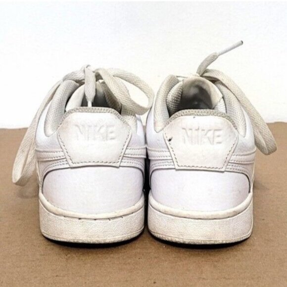 Nike Court Vision White Leather Sneakers Womens Size 6 Athletic Shoes CD5434-100 - Picture 3 of 12